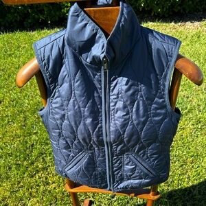 Old Navy Dark Blue Navy Quilted Vest Equestrian Quiet Luxury Winter Layer XS